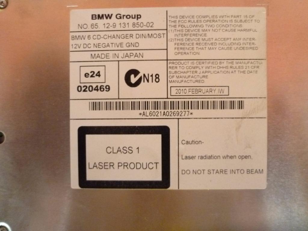 BMW 5 Series F10/F11 (2009-2017) Muzikos grotuvas be navigacijos 9131850, 65129131850 23157237
