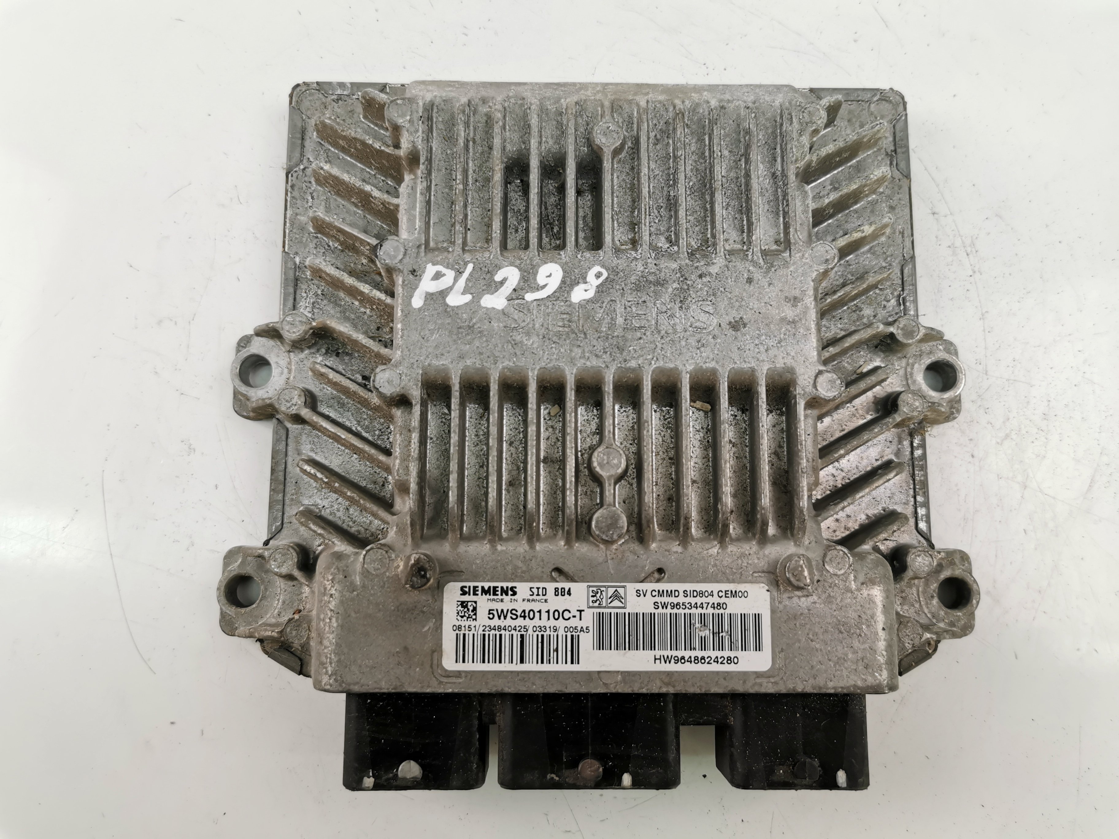 CITROËN C3 1 generation (2002-2010) Engine Control Unit ECU 9653447480, 9648624280 23495254