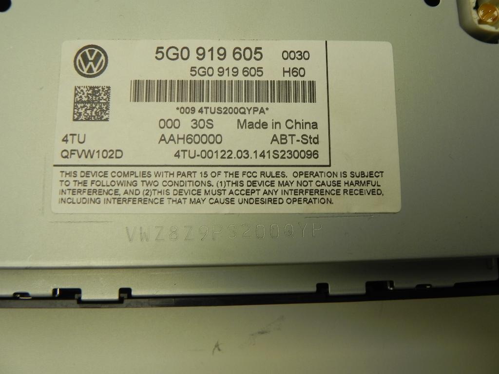 VOLKSWAGEN Golf 7 generation (2012-2024) Music Player Without GPS 5G0035820A, 5G0919605 23180076