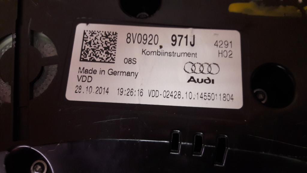 AUDI A3 8V (2012-2020) Speedometer 8V0920971J 23147865