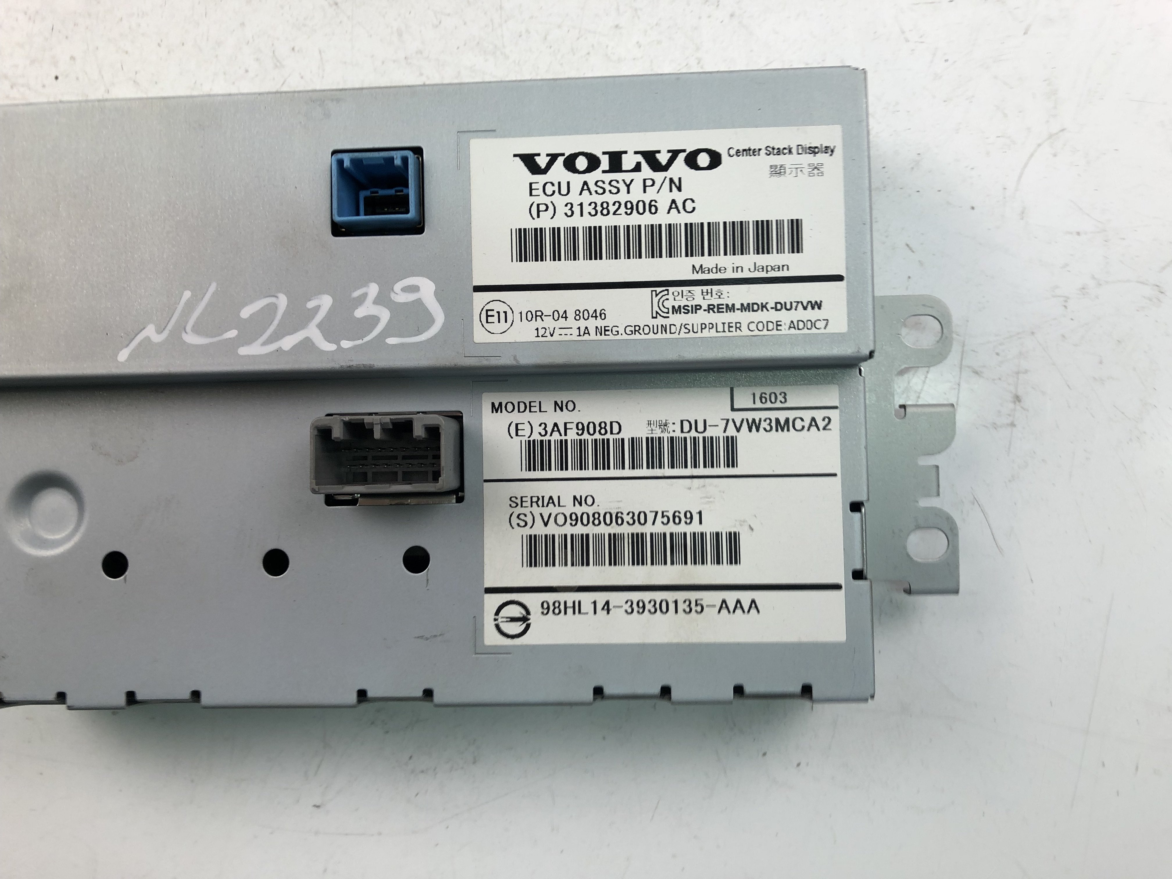 VOLVO V40 2 generation (2012-2020) Navigation Display 31382906AC 23492247