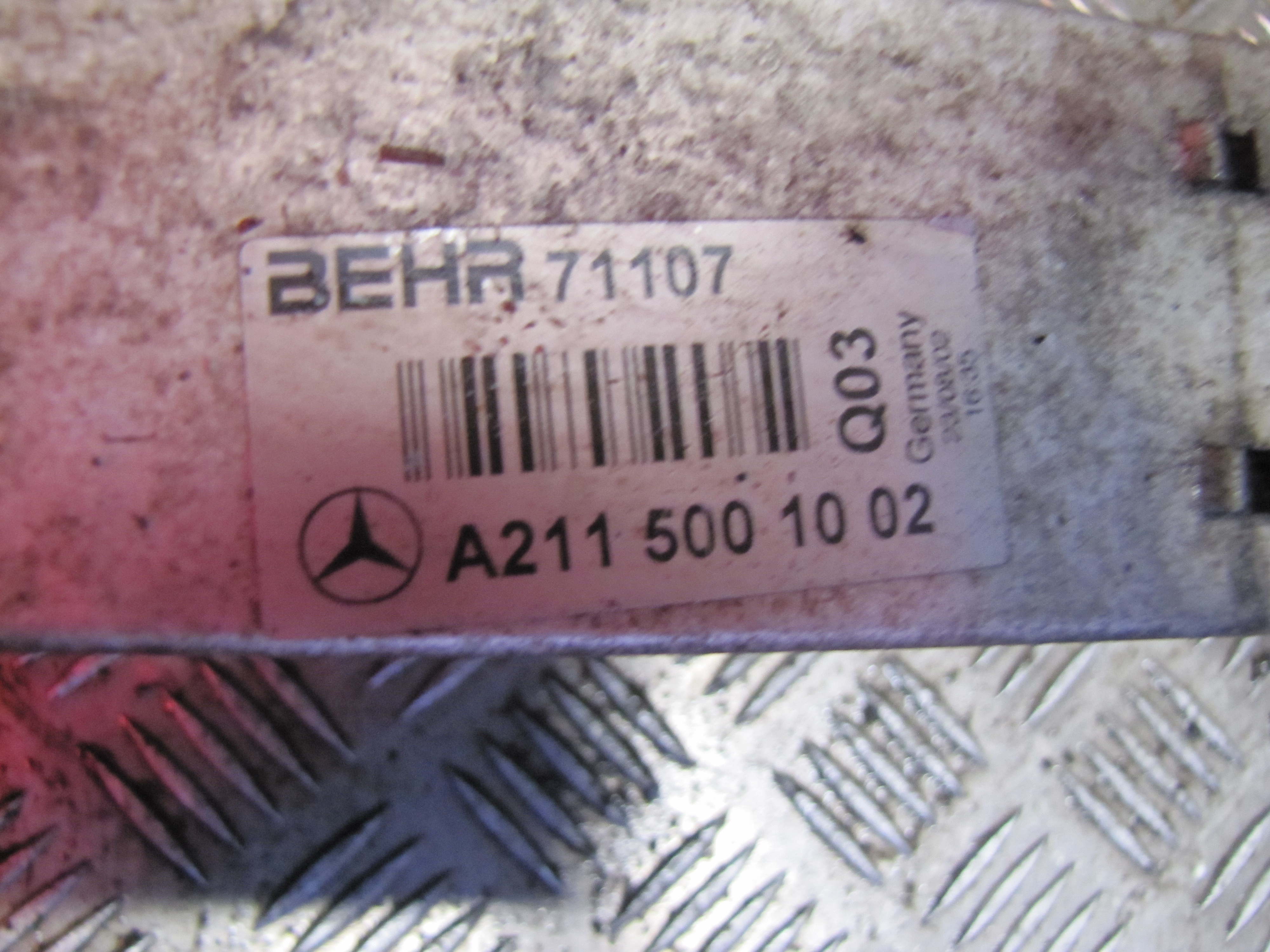 MERCEDES-BENZ E-Class W211/S211 (2002-2009) Interkūlerio radiatorius A2115001002 23444076