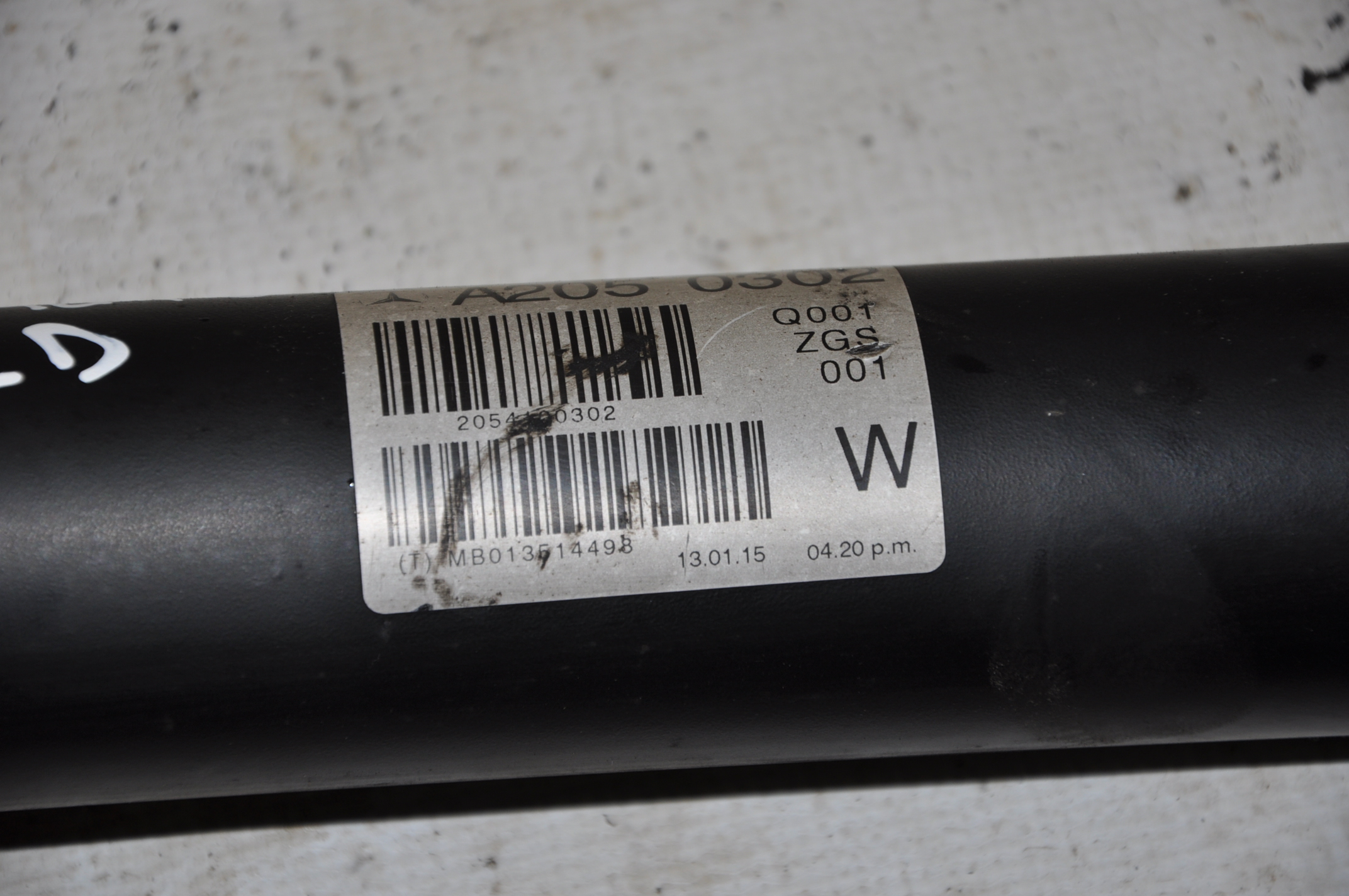 MERCEDES-BENZ C-Class W205/S205/C205 (2014-2023) Propshaft A2050302, 2054100302 23492268