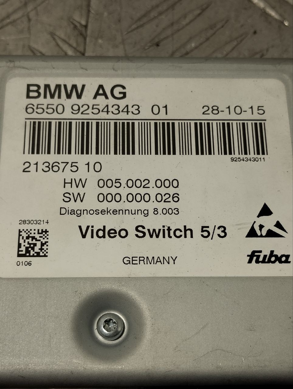BMW 7 Series F01/F02 (2008-2015) Parkavimo daviklių (parktronikų) valdymo blokas 9254343 23477923