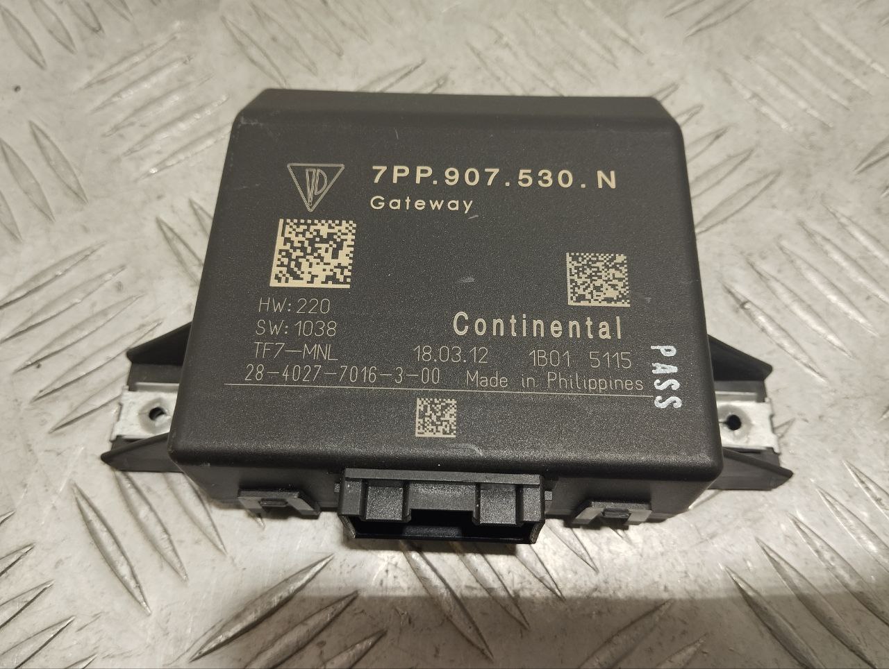 PORSCHE Cayenne 958 (2010-2018) Gateway Control Unit 7PP907530N 23497355