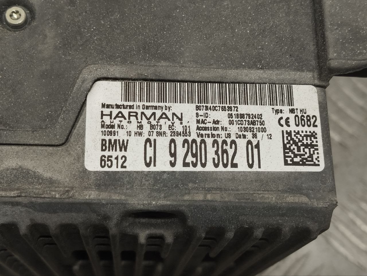 BMW 7 Series F01/F02 (2008-2015) Navigation Control Unit 9290362, NBTHU 23821131