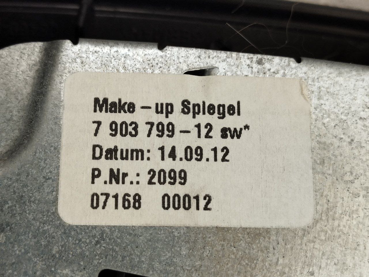 BMW 7 Series F01/F02 (2008-2015) Salono veidrodžio (veidrodėlio) apdaila 7903799 23855259