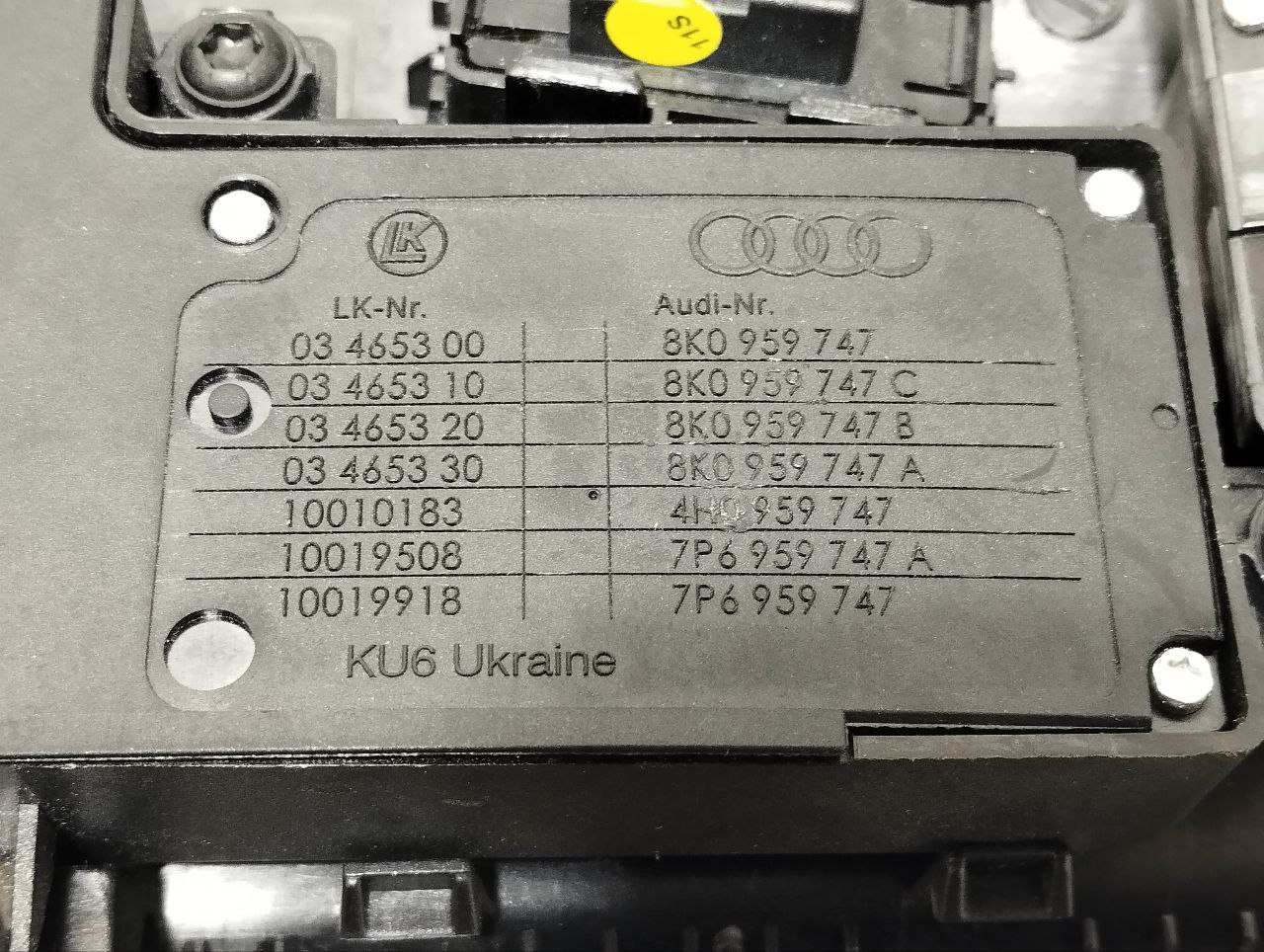 AUDI A8 D4/4H (2010-2018) Switches 4H0959747 23871756