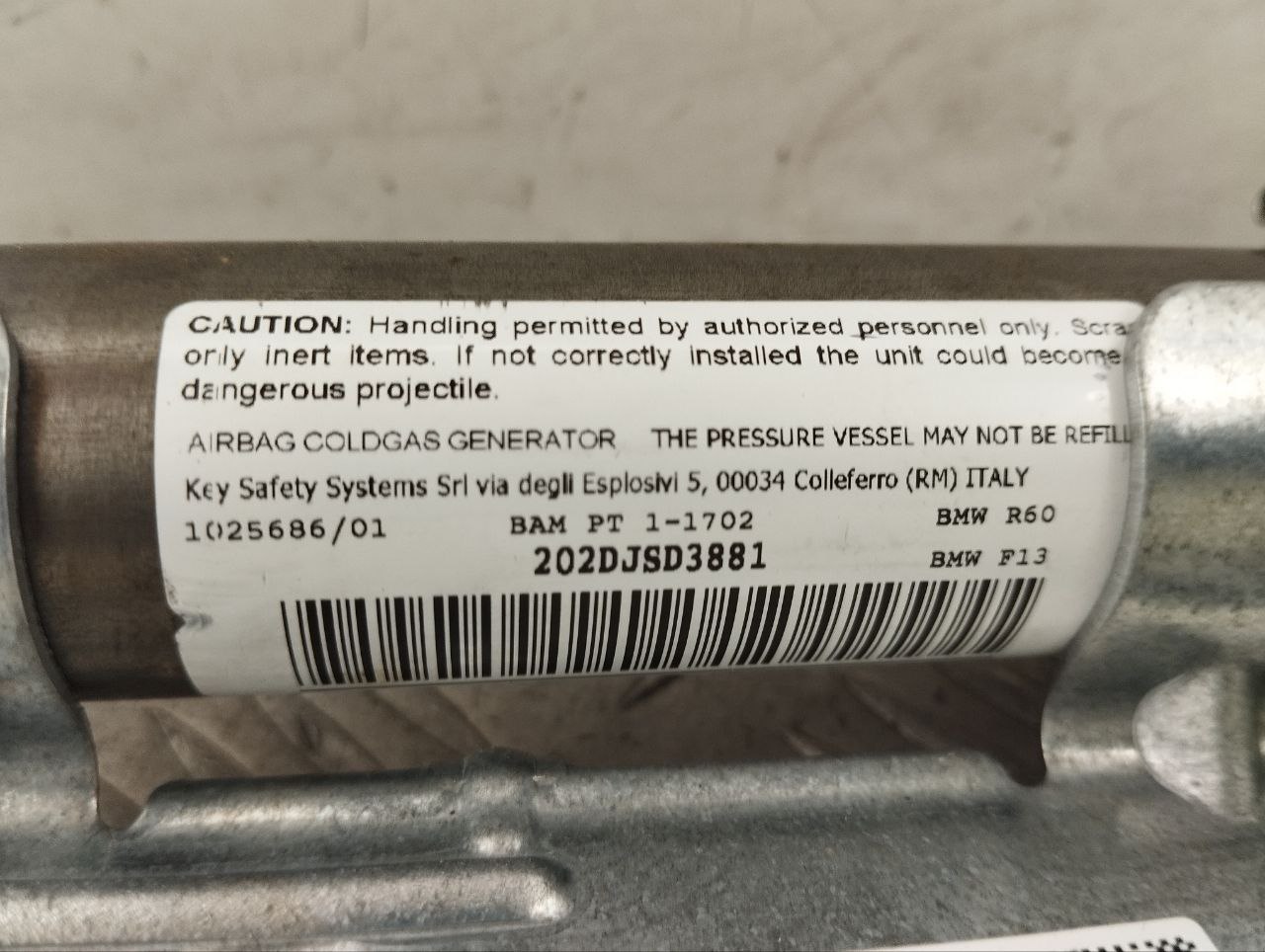 BMW 6 Series F06/F12/F13 (2010-2018) Dešinės pusės stogo oro pagalvė (SRS) 85727343608 24355643